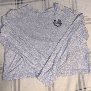 Pink brand grey long sleeve shirt